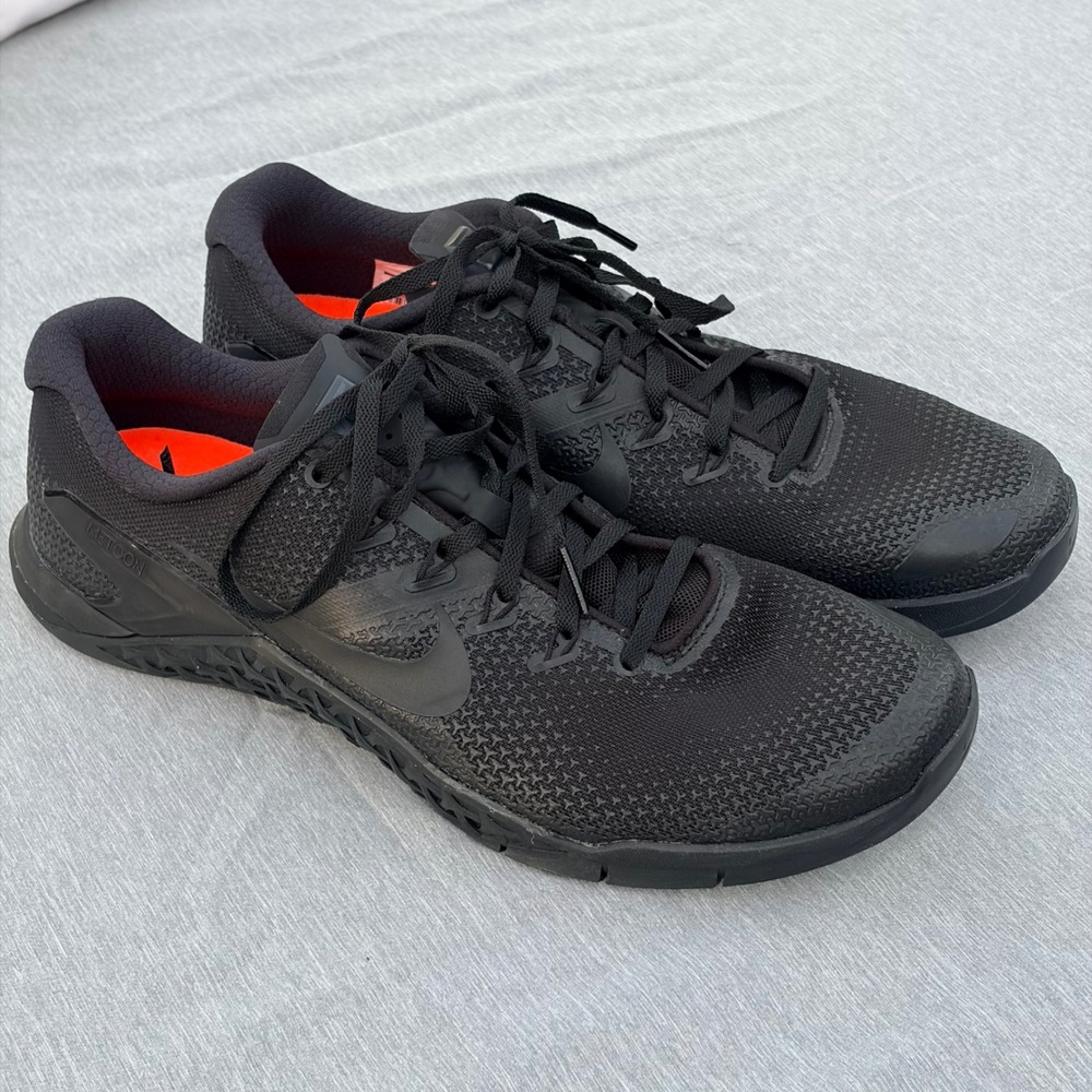 Nike Metcon 4 Triple Black Training Shoes Mens 11.5 AH7453-001 Gym CrossFit